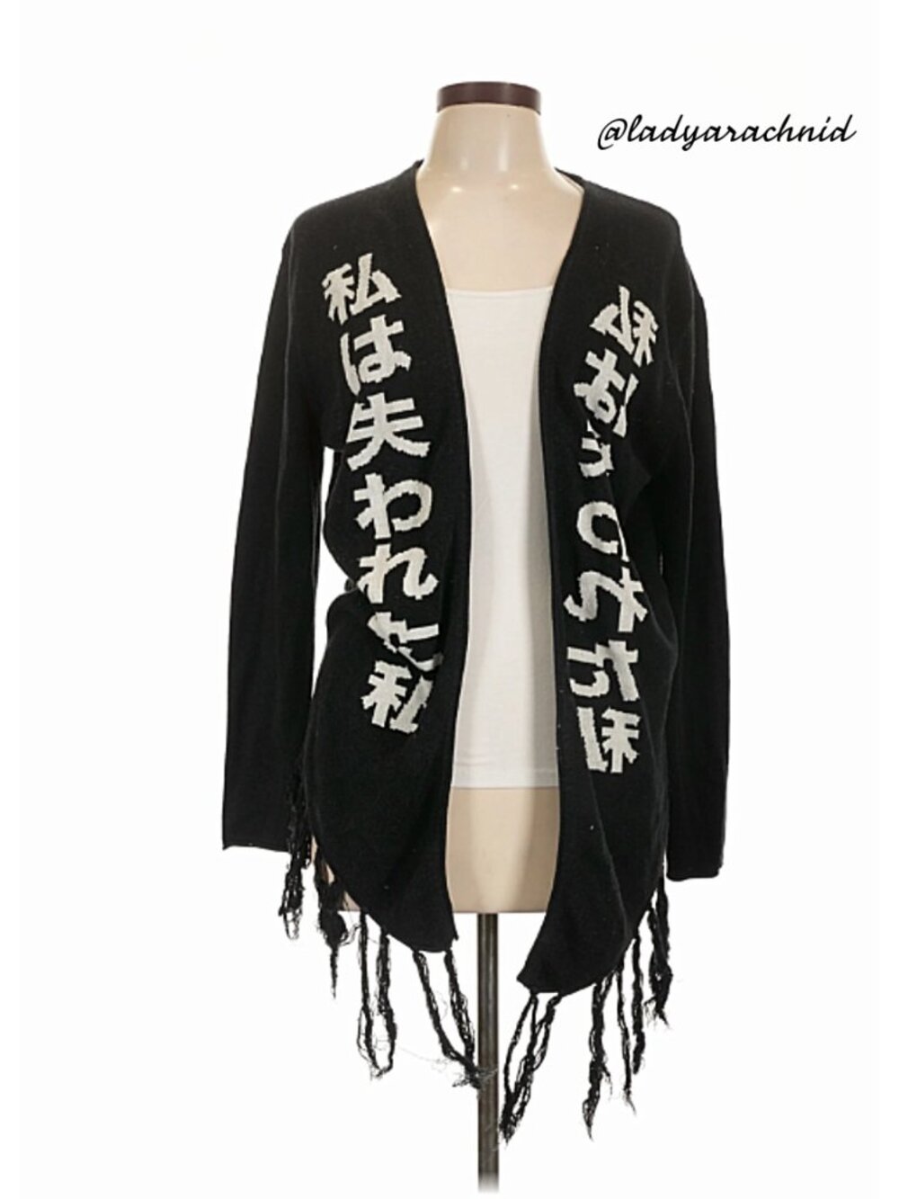 DISTURBIA I Want to Leave fringed cardigan RARE HTF - Picture 3 of 10